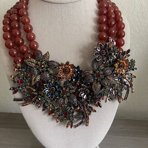 The Row Heidi Daus Breathless Carnelian Beads Crystal Accented Necklace 3