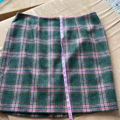 The Moon Boden British Tweed By 100% Wool Plaid Pencil Skirt Size 16R