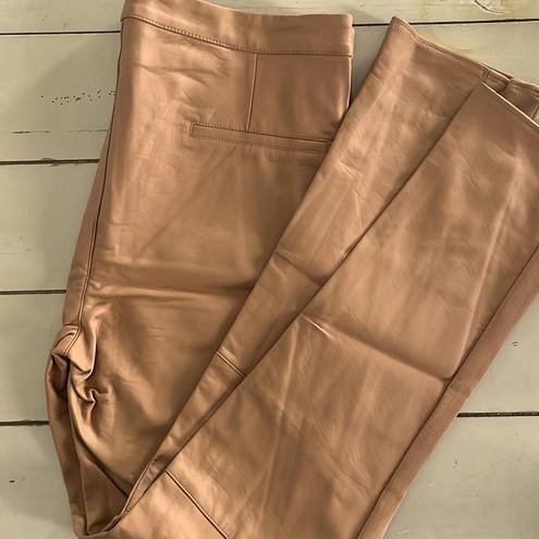 Kardashian Kollection Women Large Vegan Leather Kardashian Buttery Soft Pants Stretchy Side Camel 🐫