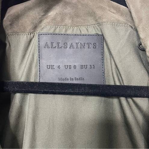 ALLSAINTS  Luna Suede Goat Leather Biker Jacket Size 0