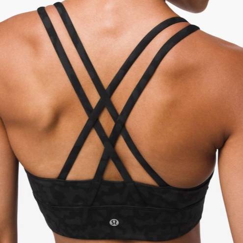 Lululemon Energy Bra *Long Line Formation Camo Deep Coal Multi 6