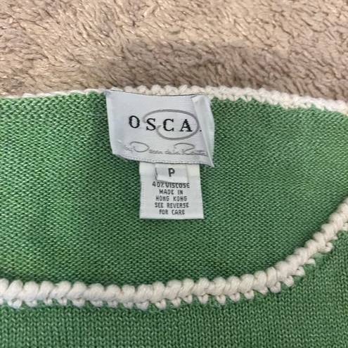 Oscar de la Renta Vintage Oscar  green knit top