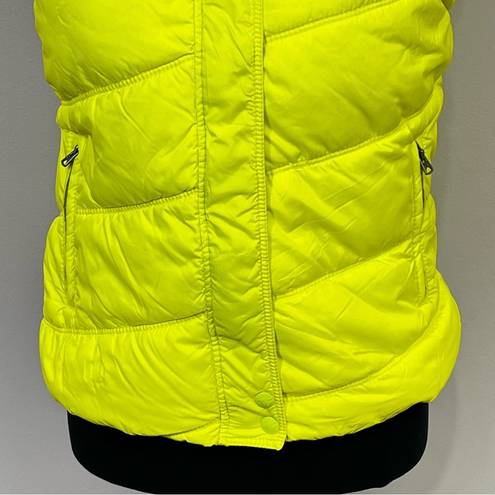 American Eagle Outfitters Women’s Down Puffer Yellow Zipped Hoodie Jacket M