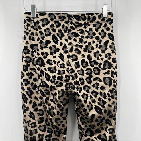 Karen Kane  Animal Print Leopard Leggings Gold/Black Holiday Shiny NWT SZ Small