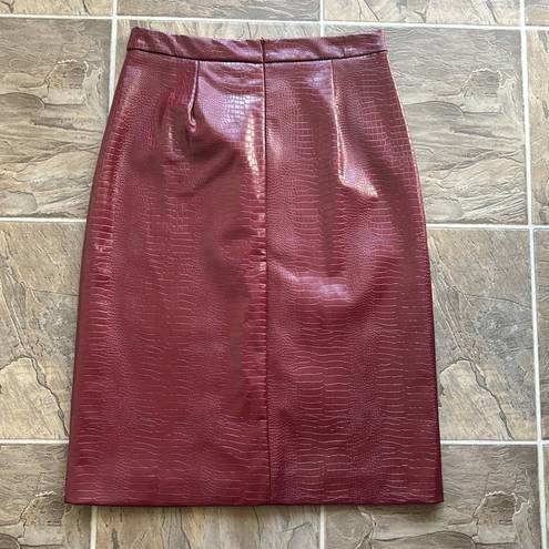 Sunday in Brooklyn Anthropologie  Maxine Faux Leather Skirt Sz Sm Petite