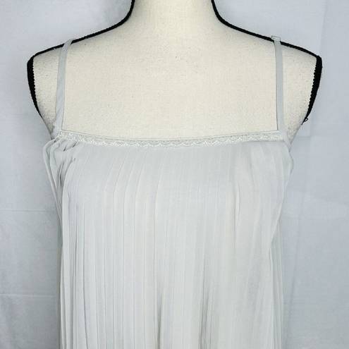 Victoria's Secret  Angels Sz S/M Gray Sheer Babydoll Pleated Chiffon Nightie