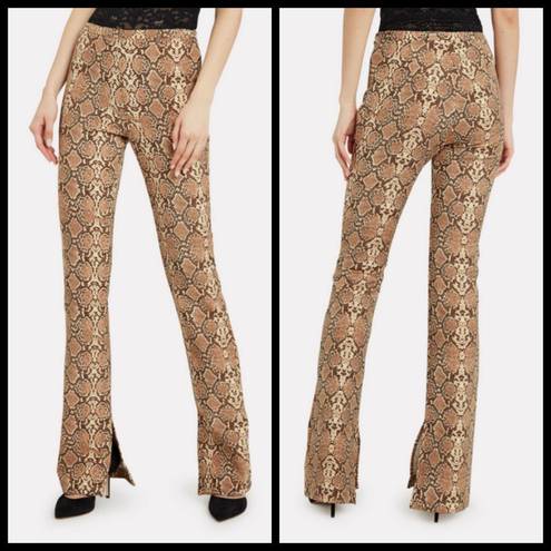 ANINE BING 💕💕 Cigarette Python Trousers ~ Split Cuff Snakeskin Print XS NWT