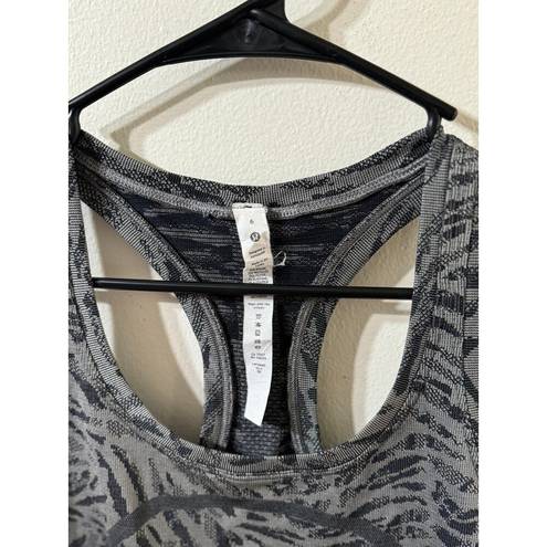 Lululemon  Swiftly Tech Racerback Tank 2.0 Size 6 Primal Clash Grey