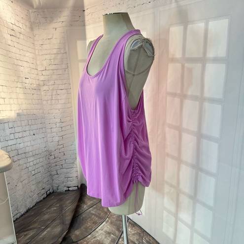 Avia  pink racer back side drawstring workout tank top size xxl