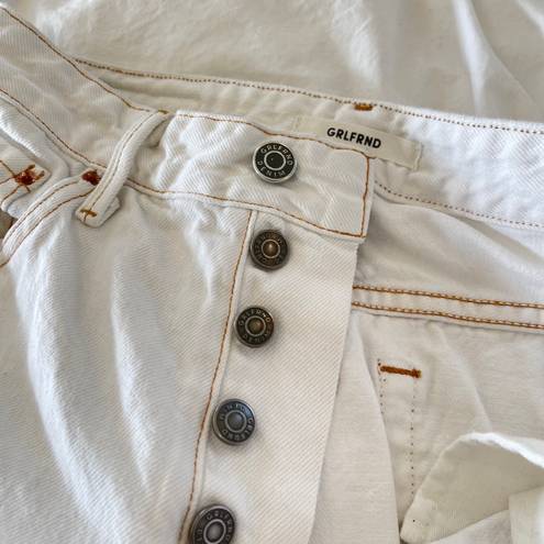 GRLFRND  Helena High Rise White Jeans Straight Leg Size 26