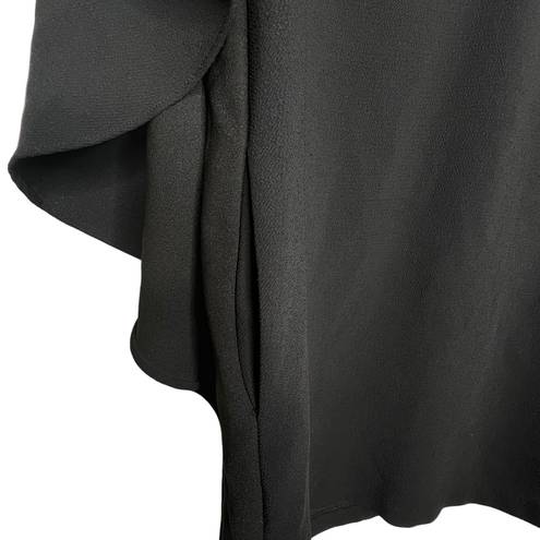 Opening Ceremony Talene Cascade-Sleeve Crepe Dress in Black Size 2