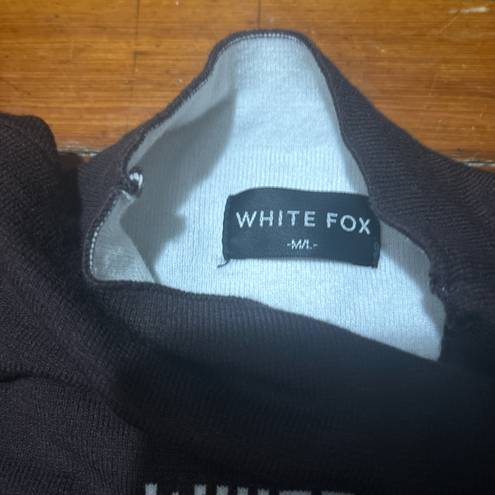 White Fox Boutique Chocolate Brown  Turtleneck Knit