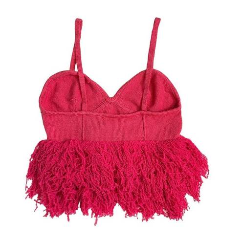 Bubblegum JoosTricot Fringe Bralette Top in 