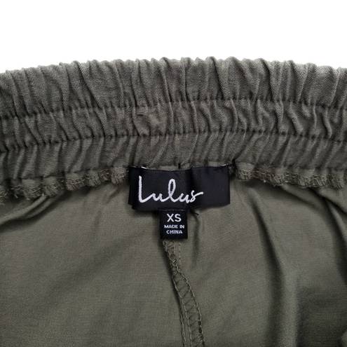 Lulus  The Bottom Line Olive Green Cargo Joggers