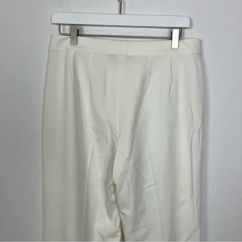 St. John  Off White Wide Leg Dress Pants