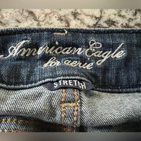 American Eagle  for aerie Artist Cropped Denim Blue Jeans Size 6