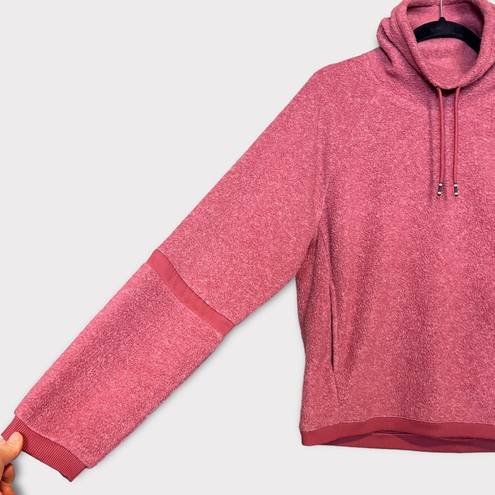 Nike  Therma Fleece Cowl Neck Pullover Sweatshirt Size Small Cedar Pink Fuzzy