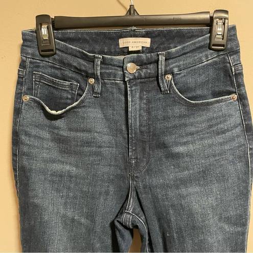 Good American  Good Legs Raw Chewed Hem Stretch Denim Jeans- Size 4(27)