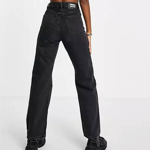 Dr. Denim  Echo Straight Black SIZE 27x33 Rigid High Rise A-line Long NEW