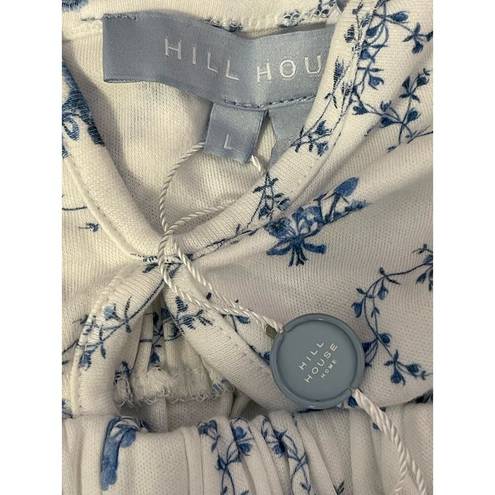 Hill House  Home The Aurora Organic Cotton Sleep Dress in Blue Trellis Large NWT