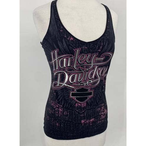 Harley Davidson  Tank Top Graceland Graphic Logo Memphis Tennessee Womens Small