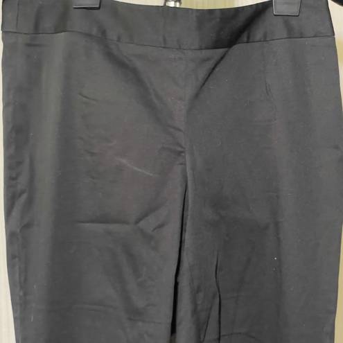 Laundry by Shelli Segal  Black Straight Leg Cotton Trouser Dress Pants 6