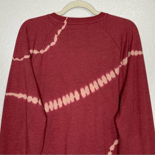 Sonoma  Red Tie Dye Crewneck Long Sleeves Sweatshirt