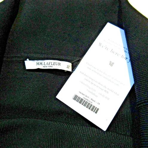 MM.LaFleur NWT  Harlem in Black Foldover Waist Stretch Knit Pencil Skirt 1+