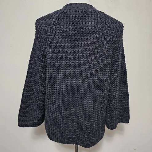 Eight Eight Eight  Black Chunky Fouble Breasted Cardigan Size XL