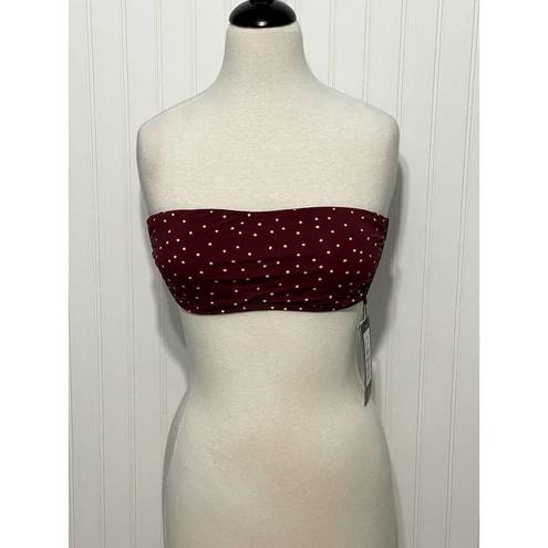 Vix Paula Hermanny  Lola Polka Dot Basic Bandeau D Cup Strapless Bikini Swim Top