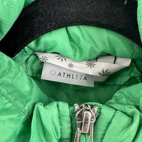 Athleta  Downtown Green Goose Down Quilted Puffer Vest Size XS