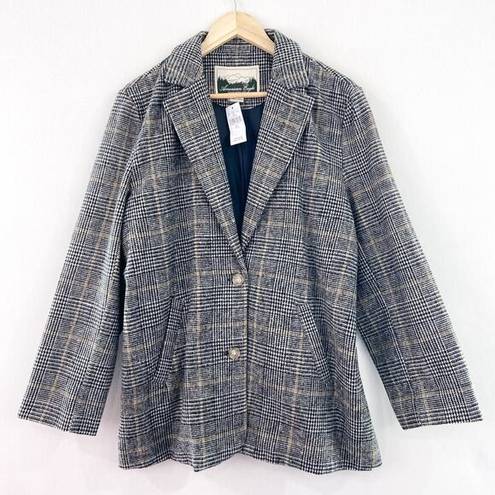 American Eagle NEW  Wool Blend Plaid Blazer Jacket sz Large Oversized Academia