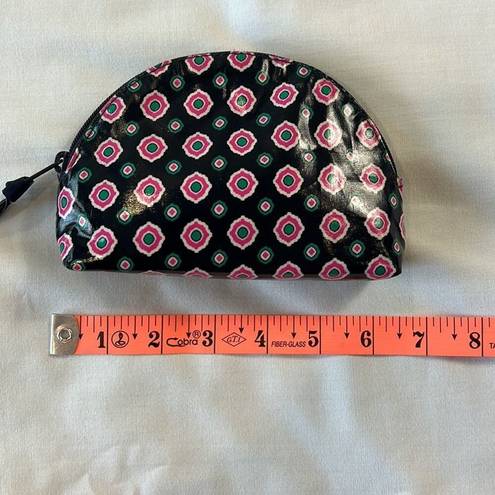 Vera Bradley  Small Pouch Makeup Bag Peacock Navy Pink Pattern