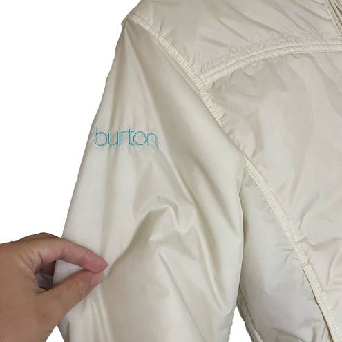 Burton Helsinki Botanical Winter Cream Snow Jacket Small Full Front Zip Pockets