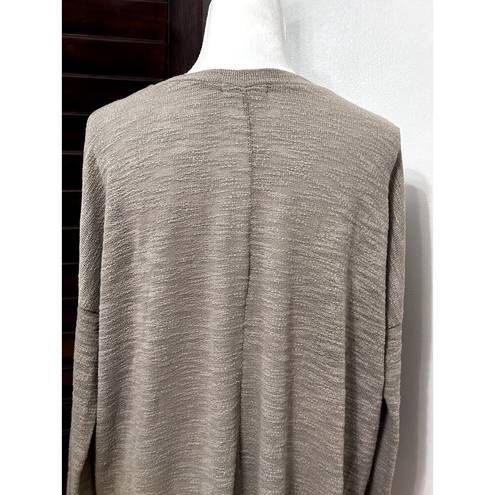 Cherish  Womens Pullover Sweater Brown Marled Long Sleeve V Neck Boxy Knit S