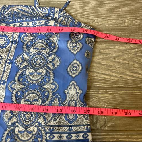 Loft NWT  Bandana Print Slip Dress Blue white sz 8