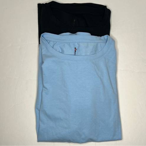 Skinny Girl  Alissa 2 pack of Basic Stretch T-shirts Black & Blue Size XS. New!