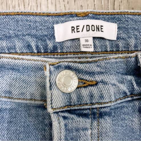 RE/DONE  Comfort Stretch 90s High Rise Ankle Crop Jeans Mid 90s Wash Size 30