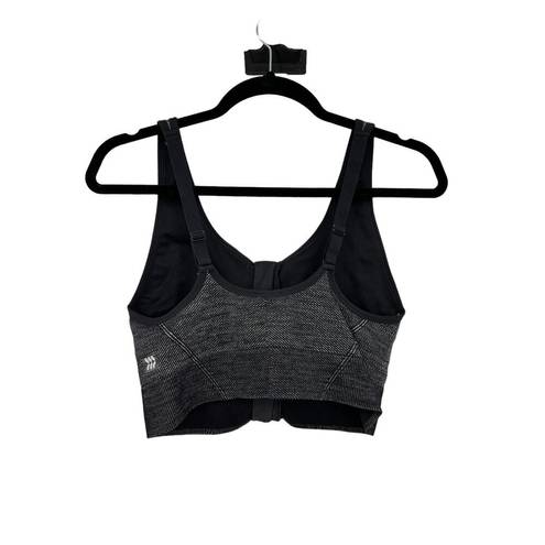 All In Motion  Sports Bra Womens Size XXL Medium Support Seamless Zip Front Black
