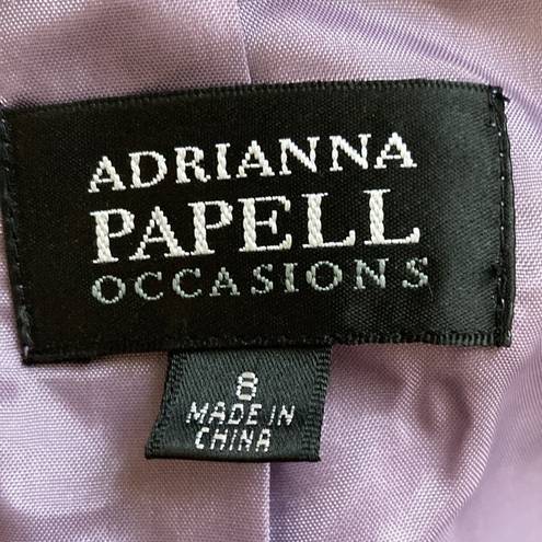 Adrianna Papell Lavender elegant blouse size 8