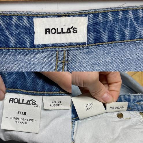 Rolla's ROLLA’S  Elle Super High-Rise Relaxed Jeans in G’Day Mate Wash Size 24