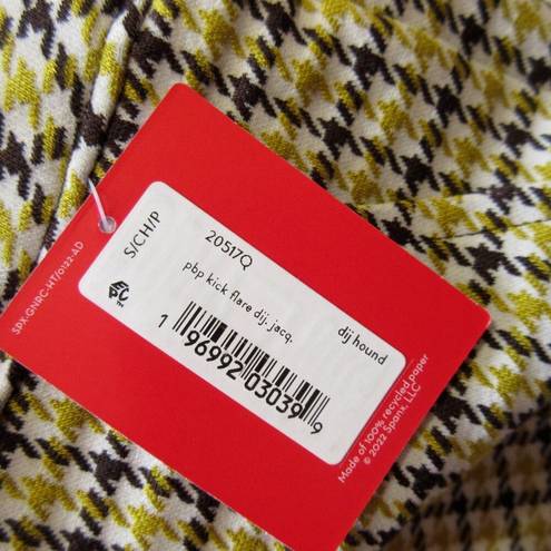 Spanx NWT  20517Q Perfect Kick Flare in Dijon Jacquard Plaid Ponte Crop Pants SP