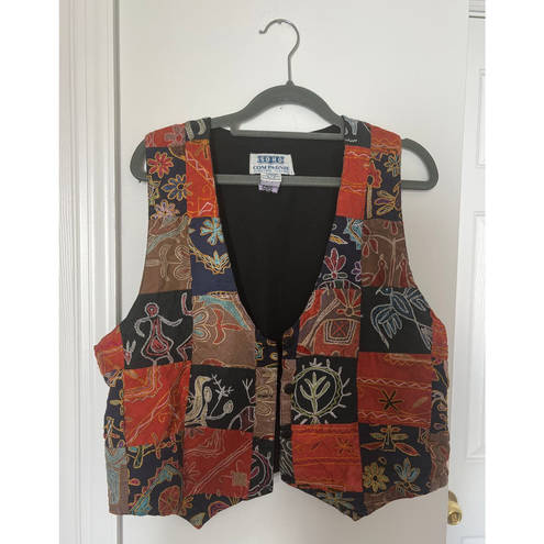 The Vintage Shop Vintage 80s Embroidered Vest Soho Compagnie Brand