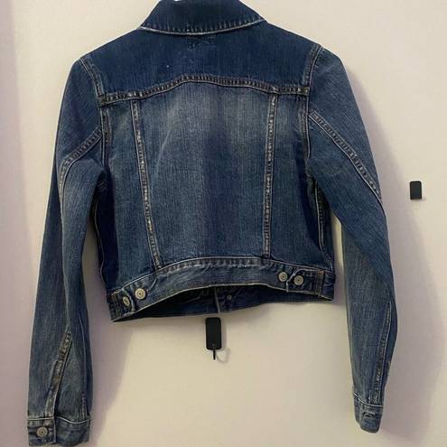 Polo  Ralph Lauren Blue Jean Jacket Denim Cotton Distressed Cropped