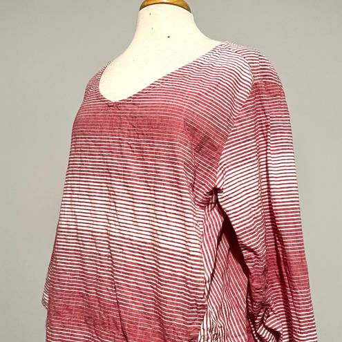 Habitat Red White Striped Tunic Top Shirt Blouse