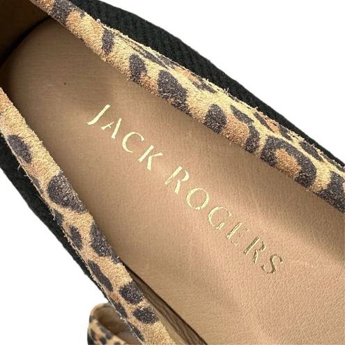 Jack Rogers  Millie Suede Leopard Trim Moccasins