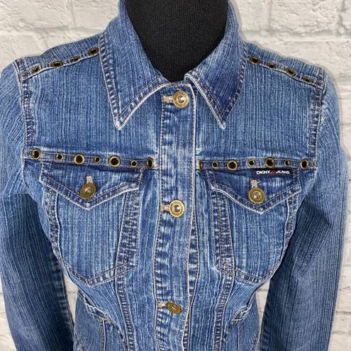 DKNY Jeans cotton blend button up denim jacket 