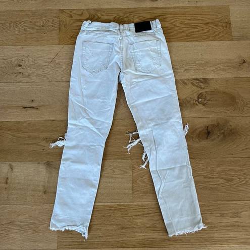 One Teaspoon One x  Destroyed Boyfriend Jeans in White