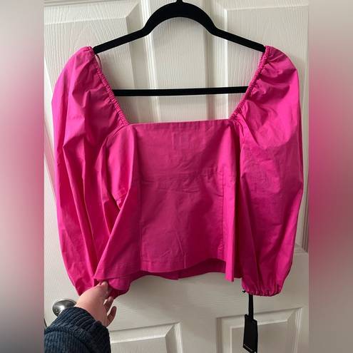 Kappa NWT Pinko  Puff Pink Sleeve Blouse