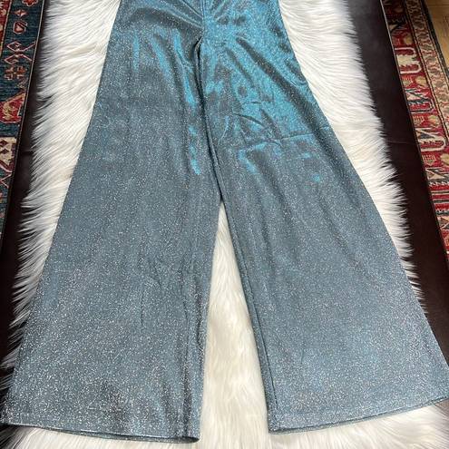 Lulus Lulu’s Blue Sparkle Wide Leg Pants